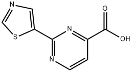 4-Pyrimidinecarboxylic acid, 2-(5-thiazolyl)- Struktur