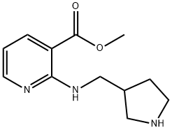 3-Pyridinecarboxylic acid, 2-[(3-pyrrolidinylmethyl)amino]-, methyl ester 结构式