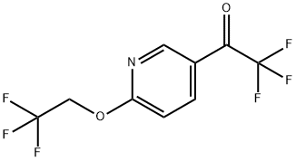 Ethanone, 2,2,2-trifluoro-1-[6-(2,2,2-trifluoroethoxy)-3-pyridinyl]- Structure