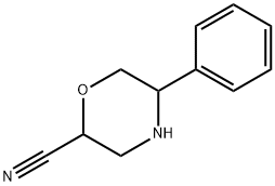 2-Morpholinecarbonitrile, 5-phenyl- Structure