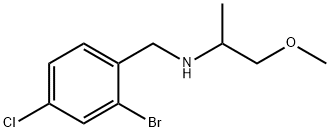 Benzenemethanamine, 2-bromo-4-chloro-N-(2-methoxy-1-methylethyl)- Struktur