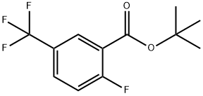 Benzoic acid, 2-fluoro-5-(trifluoromethyl)-, 1,1-dimethylethyl ester Struktur