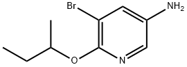3-Pyridinamine, 5-bromo-6-(1-methylpropoxy)- Struktur