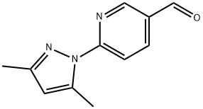 3-Pyridinecarboxaldehyde, 6-(3,5-dimethyl-1H-pyrazol-1-yl)- Structure