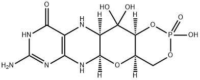 (4aR,5aR,11aR,12aS)-8-amino-2,12,12-trihydroxy-4a,5a,6,9,11,11a,12,12a-octahydro-[1,3,2]dioxaphosphinino[4',5':5,6]pyrano[3,2-g]pteridin-10(4H)-one2-oxide Struktur