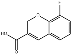 2H-1-Benzopyran-3-carboxylic acid, 8-fluoro- 结构式