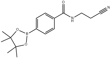 Benzamide, N-(2-cyanoethyl)-4-(4,4,5,5-tetramethyl-1,3,2-dioxaborolan-2-yl)- 化学構造式