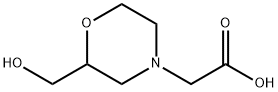 4-Morpholineacetic acid, 2-(hydroxymethyl)- 化学構造式