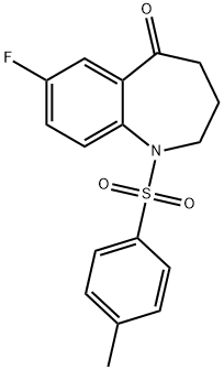 5H-1-Benzazepin-5-one, 7-fluoro-1,2,3,4-tetrahydro-1-[(4-methylphenyl)sulfonyl]- Structure