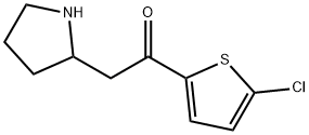 Ethanone, 1-(5-chloro-2-thienyl)-2-(2-pyrrolidinyl)- Structure