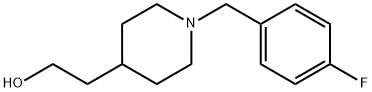 4-Piperidineethanol, 1-[(4-fluorophenyl)methyl]- 化学構造式