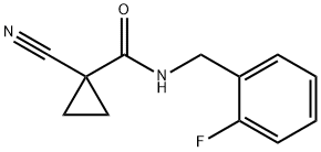 1-cyano-N-[(2-fluorophenyl)methyl]cyclopropane-1-carboxamide|