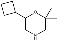 Morpholine,6-cyclobutyl-2,2-dimethyl- Struktur