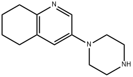 Quinoline, 5,6,7,8-tetrahydro-3-(1-piperazinyl)- 结构式