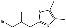 Thiazole, 2-(3-bromo-2-methylpropyl)-4,5-dimethyl- Struktur