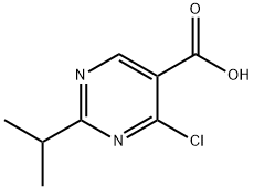5-Pyrimidinecarboxylic acid, 4-chloro-2-(1-methylethyl)- Structure