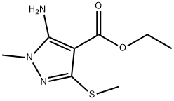 5-氨基-1-甲基-3-(甲硫基)-1H-吡唑-4-羧酸乙酯, 151290-84-5, 结构式