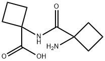 Cyclobutanecarboxylic acid, 1-[[(1-aminocyclobutyl)carbonyl]amino]- Structure