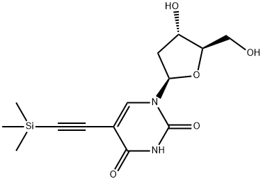 Uridine, 2'-deoxy-5-[(trimethylsilyl)ethynyl]- Struktur