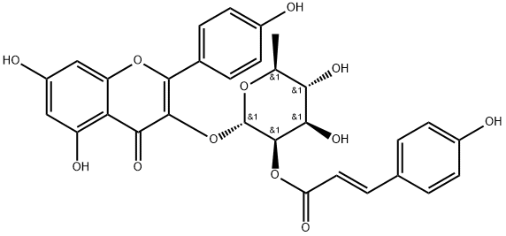 2''-O-E-p-Coumaroylafzelin 化学構造式