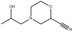 2-Morpholinecarbonitrile, 4-(2-hydroxypropyl)- Structure