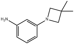 3-(3,3-二甲基氮杂环丁烷-1-基)苯胺, 1515157-52-4, 结构式