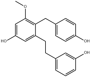 3’,5-dihydroxy-2-(4-hydroxybenzyl)3-methoxybibenzyl Structure