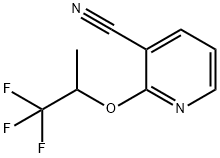 2-[(1,1,1-trifluoropropan-2-yl)oxy]pyridine-3-carbonitrile Structure