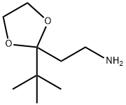 2-(2-tert-butyl-1,3-dioxolan-2-yl)ethan-1-amine 化学構造式