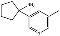 Cyclopentanamine, 1-(5-methyl-3-pyridinyl)- Structure