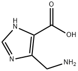 4-(Aminomethyl)-1H-imidazole-5-carboxylic acid 化学構造式