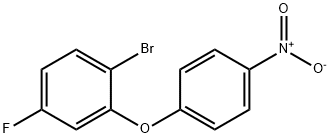 1-Bromo-4-fluoro-2-(4-nitrophenoxy)benzene 化学構造式