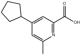 4-环戊基-6-甲基吡啶甲酸, 1516902-63-8, 结构式