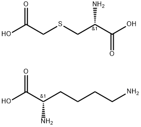 L-Lysine, compd. with S-(carboxymethyl)-L-cysteine (1:1), monohydrate (9CI) 化学構造式