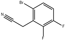 Benzeneacetonitrile, 6-bromo-2,3-difluoro- Structure