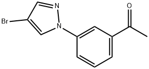 1-(3-(4-溴-1H-吡唑-1-基)苯基)乙酮 结构式