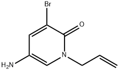 2(1H)-Pyridinone, 5-amino-3-bromo-1-(2-propen-1-yl)- Struktur