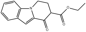 Pyrido[1,2-a]indole-8-carboxylic acid, 6,7,8,9-tetrahydro-9-oxo-, ethyl ester 化学構造式