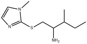 2-Pentanamine, 3-methyl-1-[(1-methyl-1H-imidazol-2-yl)thio]- Struktur