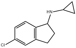 1H-Inden-1-amine, 5-chloro-N-cyclopropyl-2,3-dihydro- 化学構造式