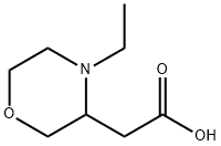 3-Morpholineacetic acid, 4-ethyl- 化学構造式