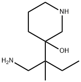 3-(1-氨基-2-甲基丁烷-2-基)哌啶-3-醇 结构式