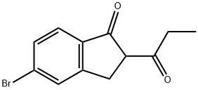 1H-Inden-1-one, 5-bromo-2,3-dihydro-2-(1-oxopropyl)- Structure