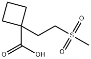 1-(2-(methylsulfonyl)ethyl)cyclobutanecarboxylic acid Struktur