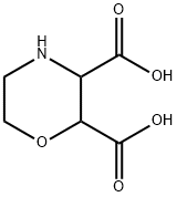 2,3-Morpholinedicarboxylic acid Structure