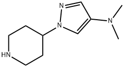 1H-Pyrazol-4-amine, N,N-dimethyl-1-(4-piperidinyl)- 结构式