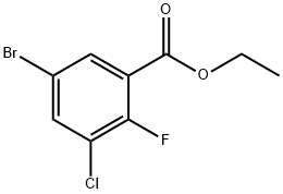 5-溴-3-氯-2-氟苯甲酸乙酯,1520957-29-2,结构式