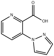 2-Pyridinecarboxylic acid, 3-(1H-pyrazol-1-yl)- Struktur