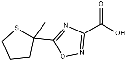 5-(2-甲基四氢噻吩-2-基)-1,2,4-噁二唑-3-甲酸, 1521425-94-4, 结构式
