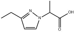 2-(3-ethyl-1H-pyrazol-1-yl)propanoic acid 结构式